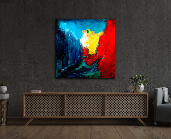 Vászonnyomat - 90x90 cm - Görögtűz